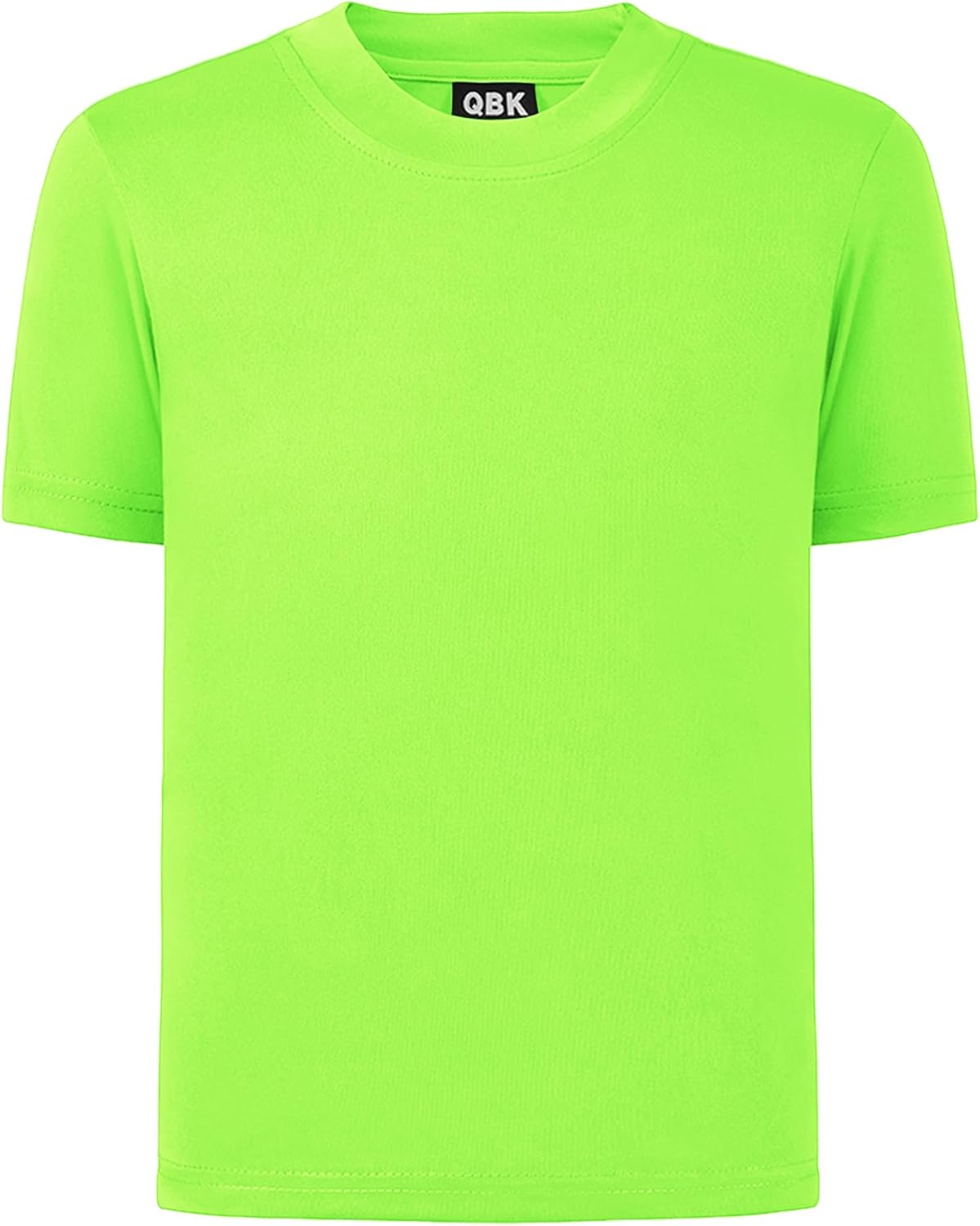 QBK 2T to Youth Neon Shirt Kids UPF 50+ Dry Fit Athletic Short Sleeve Rash Guard T Shirts for Boys Girls Sports Undershirt