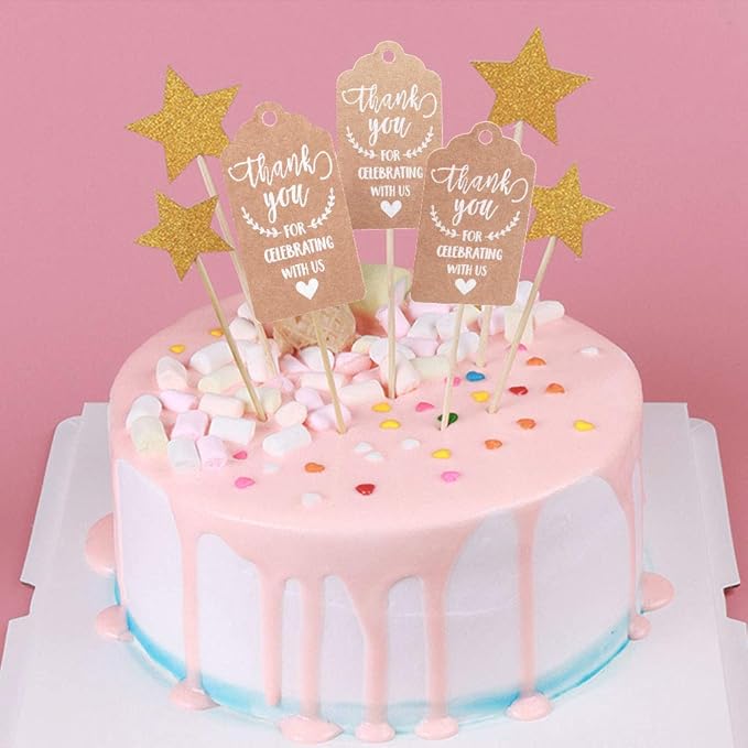 100 Pcs Kraft Paper Tags, Thank You for Celebrating with Us Tags with 20 Meters Jute Twine for Wedding Thanksgaving Christmas Party Arts and Crafts DIY Favor