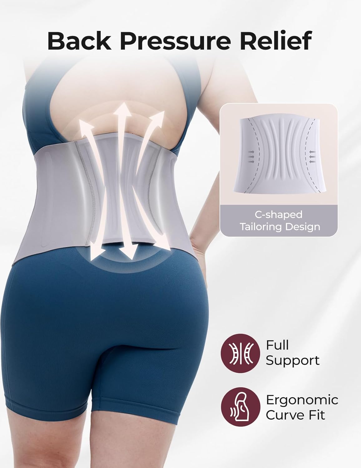 Momcozy Ergowrap Postpartum Belly Band for Natural and C-Section Recovery, Abdominal Binder with 3D Abdomen Lifting & Ergonomic Back Support, Seamless Belly Wrap Shapewear for Post Surgery Recovery