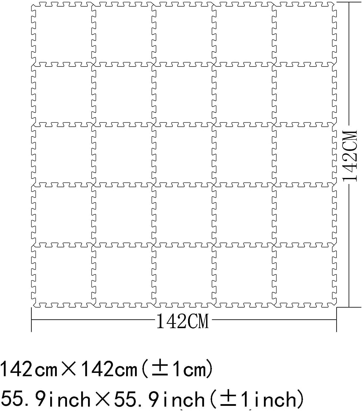 MQIAOHAM® 25 Pieces Puzzle Play Mats, Soft Baby Play Mat, Kids Interlocking Foam Floor Tiles, Toddlers Carpet Playmats G301025-101110112