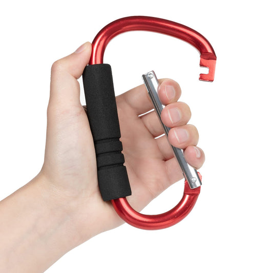 Stroller Hooks by Baby，2 Pack Convenient Organizer Hook Bag Clips to Diaper Bags Red