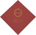 Weddingstar Personalized Printed Paper Napkins 3-Ply 50 Pack - Cocktail Wine