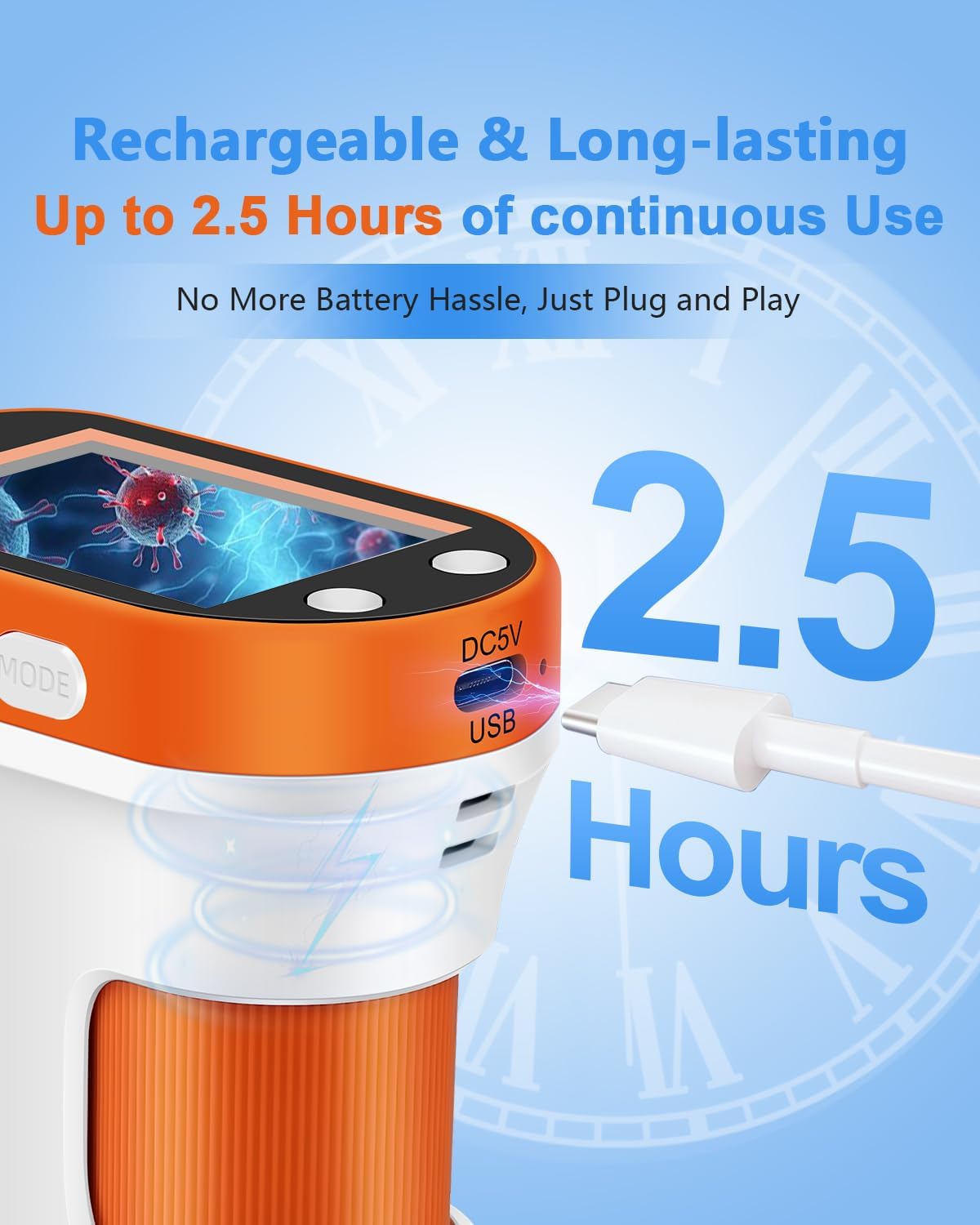 Microscope for Kids 1000x Magnification, 2.4-inch ScreenPocket Microscope with Photo and Video Recording (with Slide Kit) Portable Educational Gift