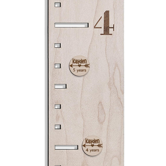 Personalized Wooden Markers for Kids Ruler Growth Chart.