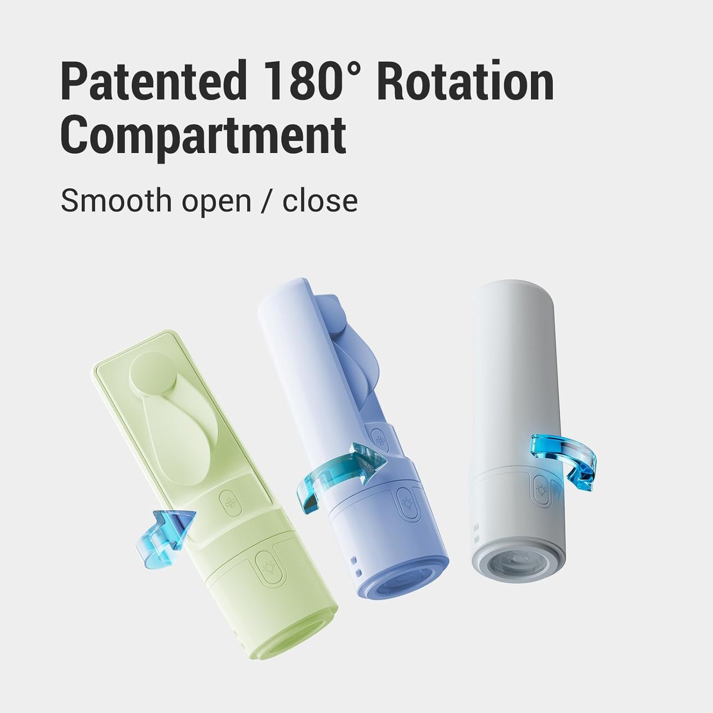 Airluxe Mini 3-in-1 Portable Fan Rechargeable- Handheld Fan with 35-Hour Battery Life, Fast Charging Power Bank&Flashlight- Personal Fan for Travel, Vacation, and Festival Essentials White