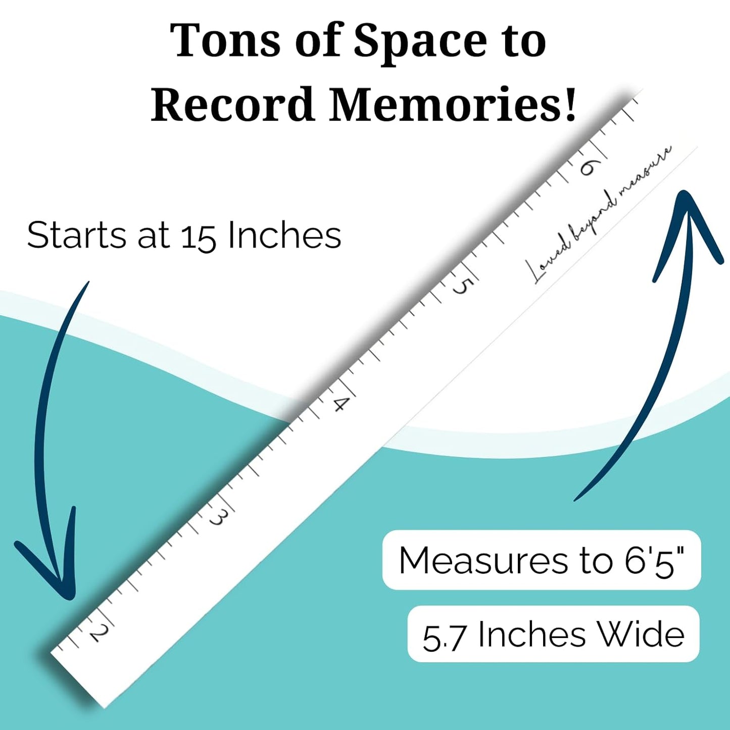 Boho Growth Chart for Wall - Wooden Growth Chart for Kids, Height Chart for Wall, Kids Height Wall Chart, Kids Sizing Chart, Wall Height Chart for Kids - Love Beyond Measure, White