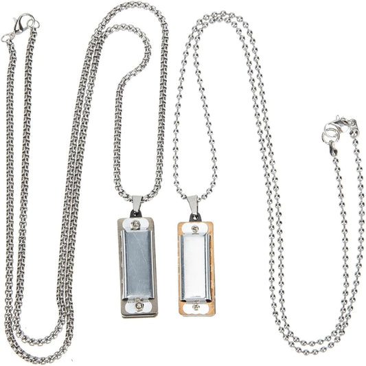Mini Harmonica Necklace - Adorable Mini Harmonica Necklace Music Party Favor, 6 Pcs Portable Wind Instruments