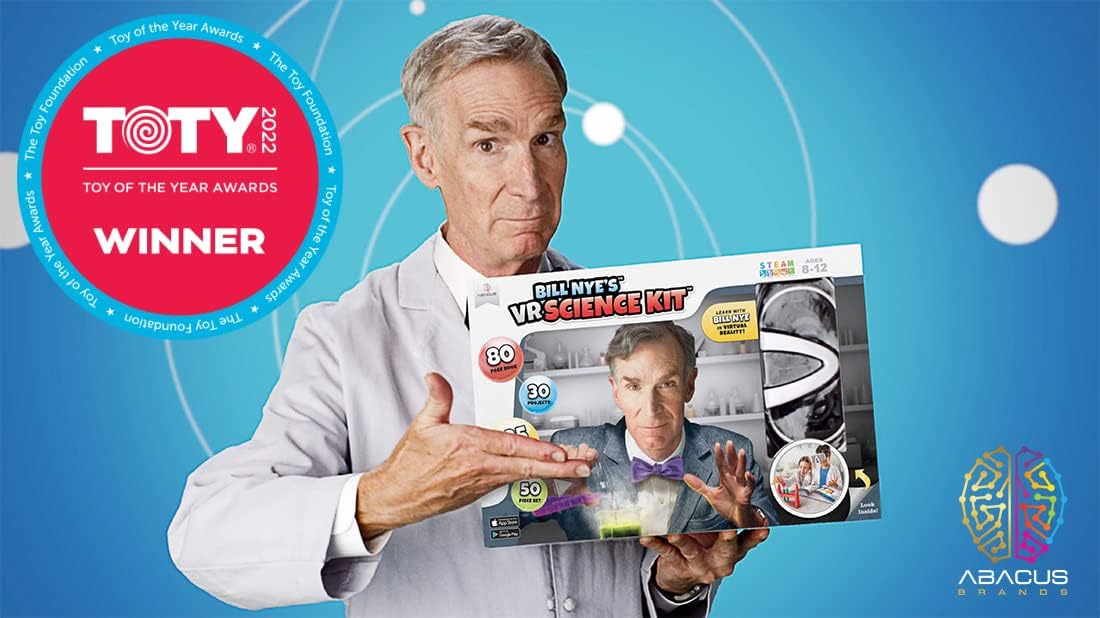 Bill Nye's VR Science Kit - Virtual Reality Kids Science Kit, Book and Interactive STEM Learning Activity Set (Full Version - Includes Goggles) - for Ages 8 and Up