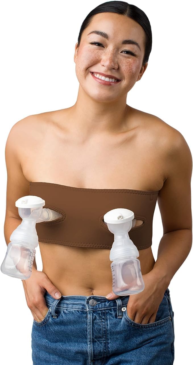 Pump Strap Hands-Free Pumping Bra, Breast Pump Bra for Breastfeeding Pumps for Women, Hands Free Pumping Bustier