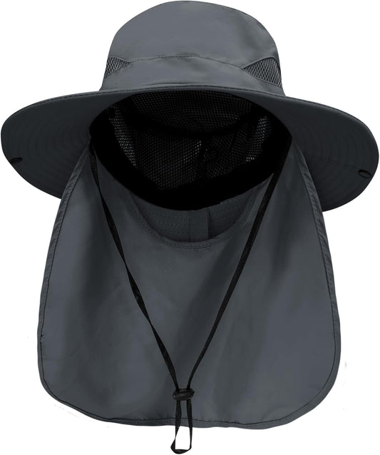 PFFY Sun Bucket Hats for Men Women 3” Wide Brim UPF 50+ Fishing & Beach Hat