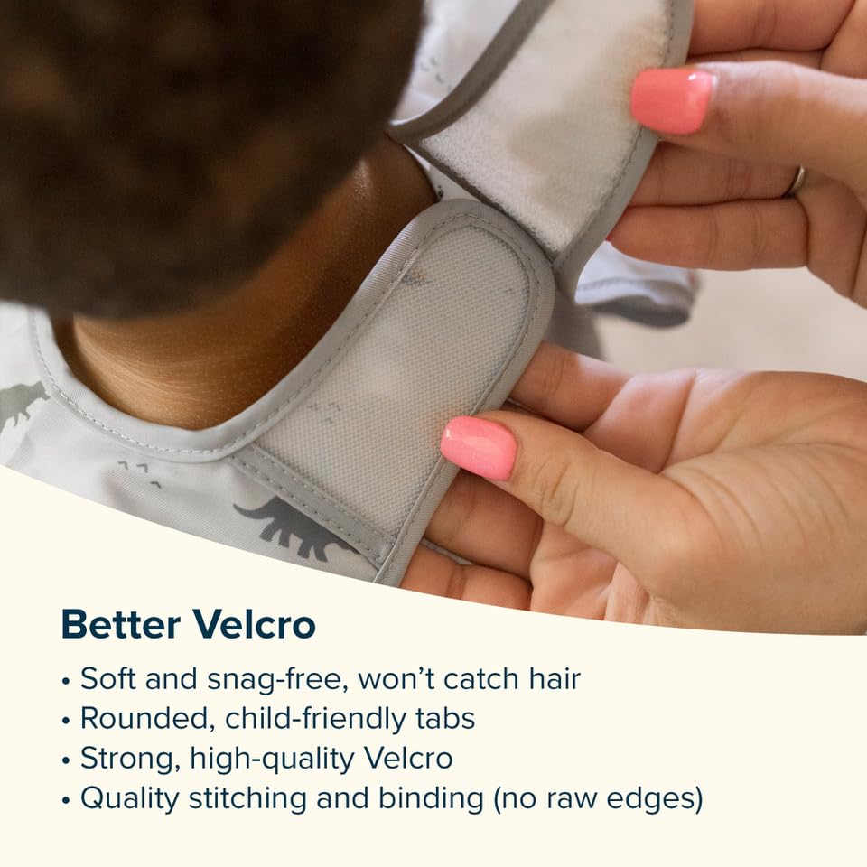 Tiny Twinkle Mess Proof Baby Bib,Waterproof Smock Baby Bib for Eating,Machine Washable Long Sleeve Bib,Baby Led Weaning,Toddler Bib,BLW Supplies(Ocean Life, Small 6-24 Months)