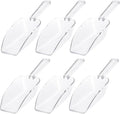 Ice Scoop Candy Buffet Containers Scoopers, Hmxpls Clear Plastic Scoop for Popcorn Cookie Candy Buckets, Podpocket Acrylic Large Scoops for Parties Wedding Bar Jars Freezer Dry Goods （6 Pack 7.5 In ）