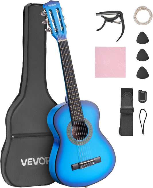 VEVOR Acoustic Guitar, Classical Guitar Starter Kit for Beginners, with Nylon Strings, Basswood Guitar, for Kids Adults Girls Boys Students