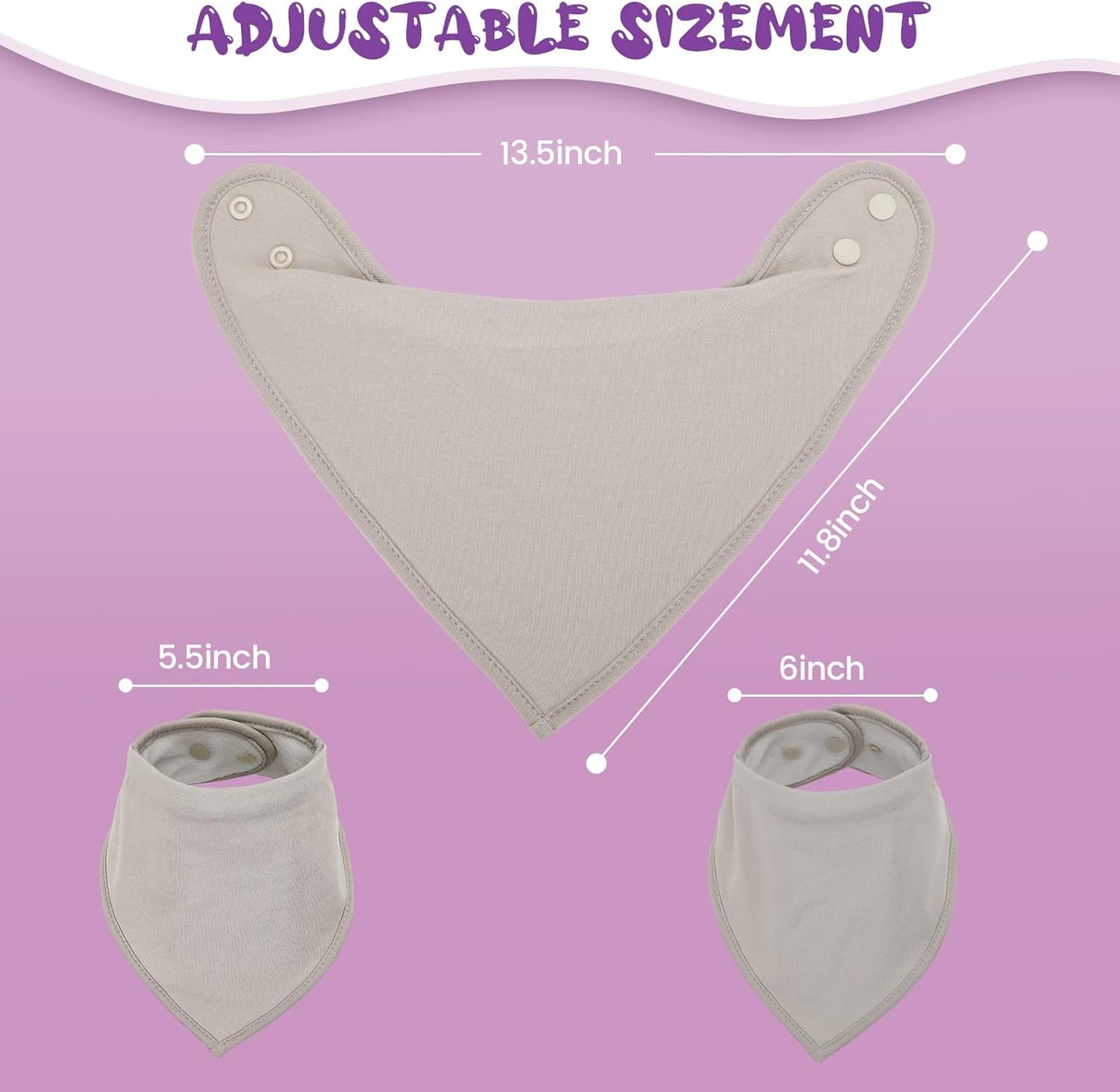 Bandana Drool Bibs Drool Bibs 100% Cotton for Unisex Boys Girls Multiple Colors Baby Bib Set for Teething