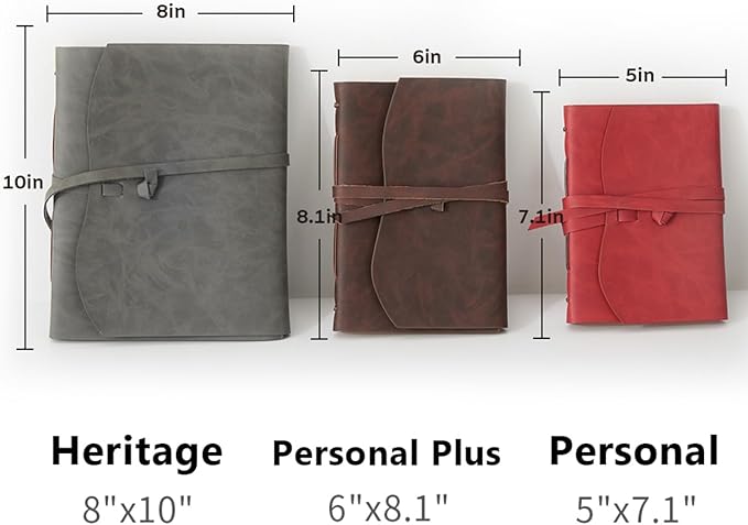 Leather Journal Notebook - Genuine Leather Journals for Writing 8x10 Inches, Large Size Vintage Journal For Men and Women, Artist,Travel Journal, Dark Brown