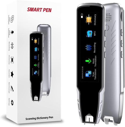 Translator Pen for Dyslexia & Language Learning - 112 Languages Voice Translation Device with Offline Mode, Text Excerpt & Portable Scan Reader Pen for Kids/Adults (Grey)