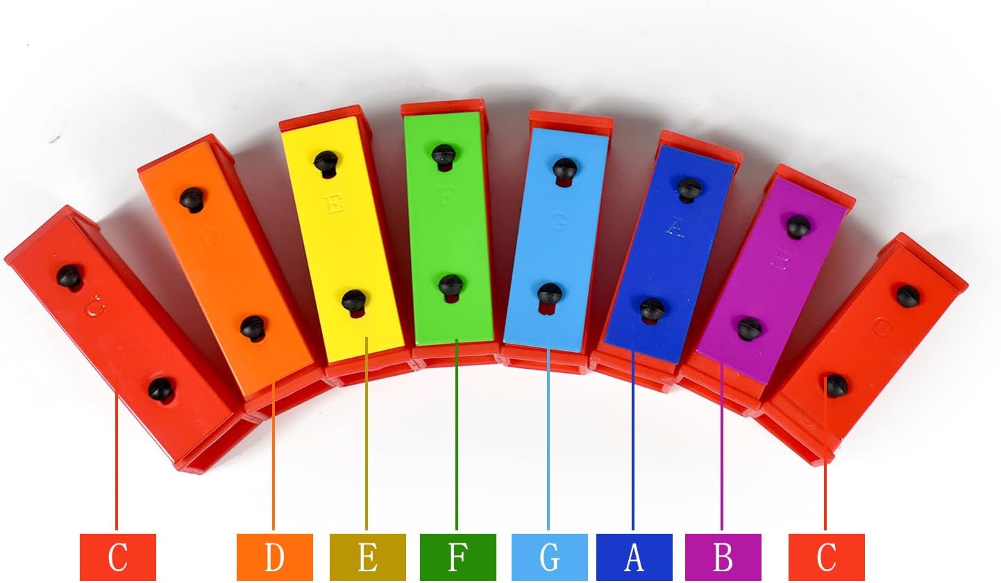 ENNBOM 8 Notes Chromatic Xylophone Glockenspiel Resonator Bells with Yellow Case