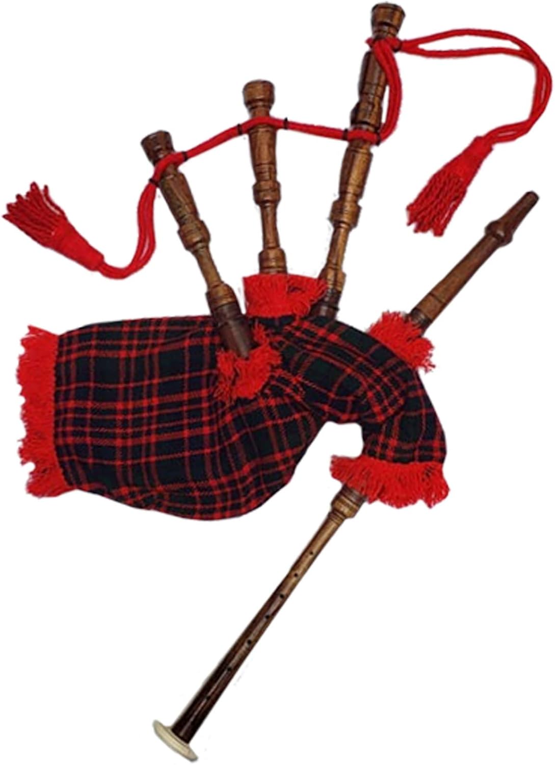 New Baby Mini Bagpipe Toy Tartans Miniature Playable with Cord Free 2 Reed (Standard, MacDonled)