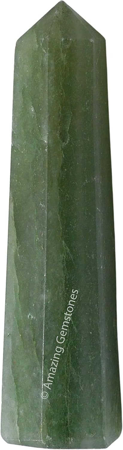 Amazing Gemstone Light Green Aventurine Crystal Towers ~ Natural Healing Crystal Point Obelisk for Reiki Healing and Crystal Grid (2" to 3" INCH)