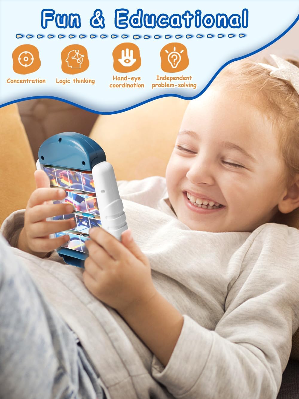 16-Piece Rotating Puzzles for Kids 4-6, Toddlers Puzzles 3-4, Road Trip, Airplane Activities Game, Travel Toys - Brain Teaser, Fine Motor Skills - Birthday Gifts Boys Girls - Special Vehicle