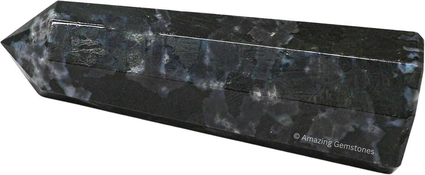 Amazing Gemstone Indigo Gabbro Crystal Towers - Natural Healing Crystal Point Obelisk for Reiki Healing and Crystal Grid (2 Inch to 3 Inch)