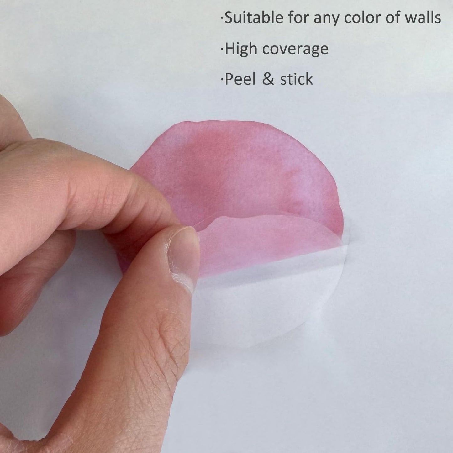 Pink Polka Dot Wall Decals 72 Pcs Watercolor Dots Wall Sticker for Kids Baby Girls Teens and Nursery Room (12 Sheets)