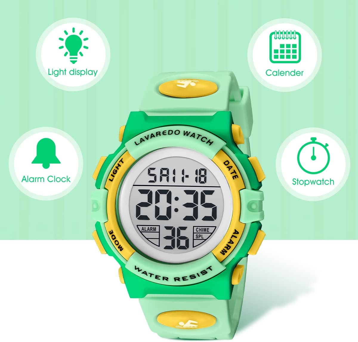 Kids Watch,Boys Watch for 3-15 Year Old Boys,Digital Sport Outdoor Multifunctional Chronograph LED 50 M Waterproof Alarm Calendar Analog Watch for Children with Silicone Band,Kids Gift