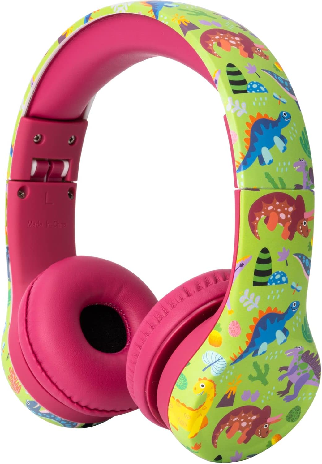 Snug Play+ Kids Headphones – Volume Limited 93dB for Safe Listening – Foldable, Durable Headphones for Toddlers, Boys & Girls – Tangle-Free Cord – Ideal for Travel, School, Tablets - Dinosaurs