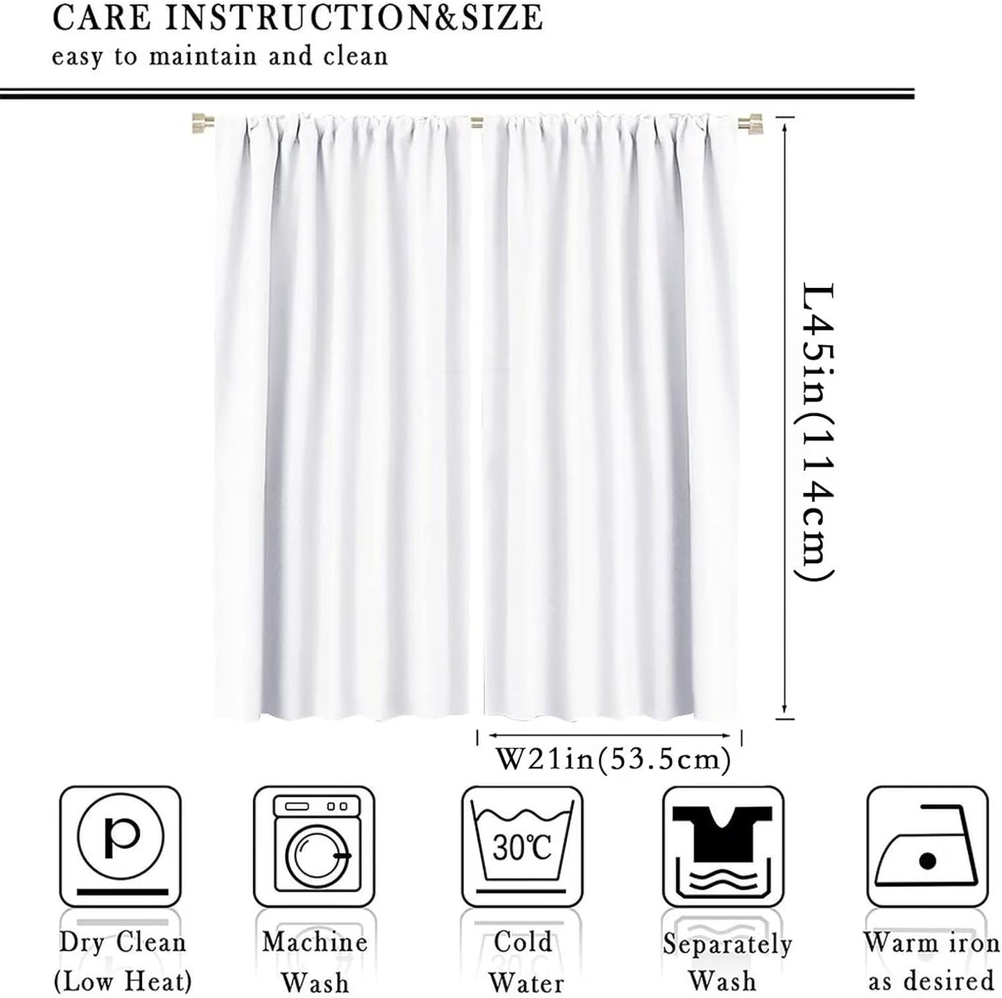 Cartoon Dinosaur Curtains for Kids Boys Girls Home Decor Childish Cute Dino Animals Print Pattern Rod Pocket Blackout Window Drapes for Nursery Baby Bedroom Playroom W21xL45in 2 Panels