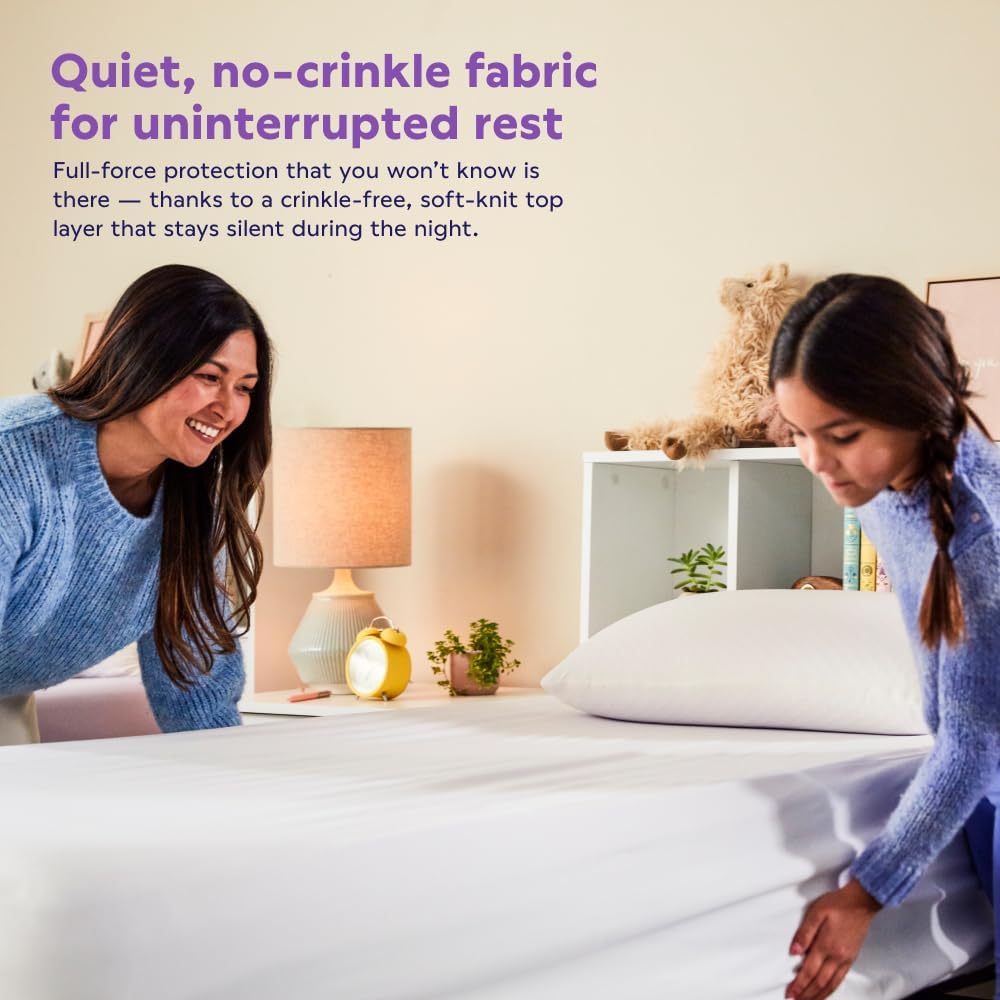 Purple Waterproof Mattress Protector – Queen, Gold-Standard Protection, Comfort-First Design, Fits Mattresses 8” to 15.5”