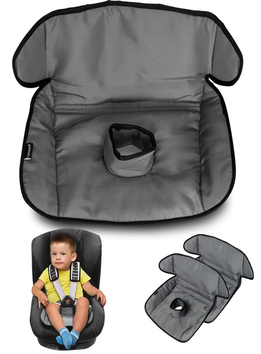 Lynmark® 2x Piddle Pads Car Seat Potty Training Cover- Waterproof Soft Toddler and Baby Car Seat Protector Mat- Travel-Friendly Universal Machine Washable Liner for Spills, Nappy Leaks, Accident- Grey