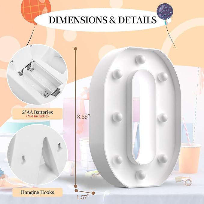 LED Marquee Light Up Numbers Sign - Lighted Birthday Numbers Sign for 25th Birthday Party Decoration, Bar Wall, Home, Table Room, Wedding and Christmas Decorations, Number 25