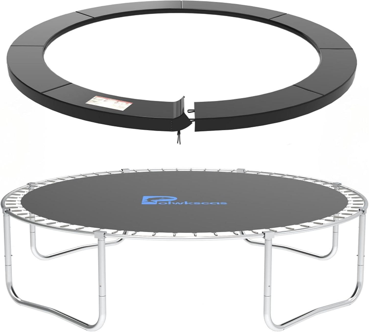 Trampoline Pad 10ft 12ft 14ft 15ft 16ft Trampoline Replacement Safety Pad, Waterproof and Tear-Resistant Safety Spring Cover Round Frame Pad, Trampoline Pad Replacement