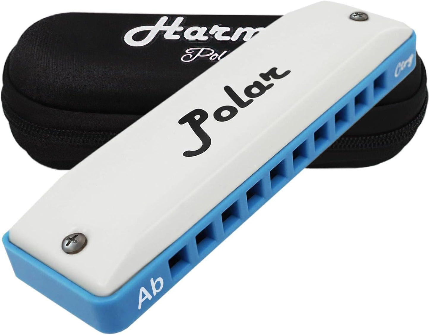 Harmo Polar Diatonic Harmonica Key of Ab, Super Country Tuned - Ideal for Bluegrass, Jazz, and Celtic Music, Mouth Organ With Case, Harmonica for Adults, Beginners & Professionals