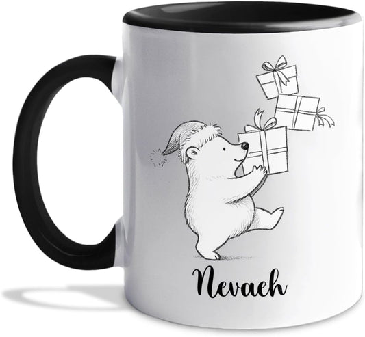 Polar Ceramic Coffee Mug 11 15 Oz, Personalized Polar Lover Coffee Cup Gift For Family Best Friends Sister Brother, Custom Polars Accent Mug Cup With Name, Polars Bear White Mugs Gift For Birthday