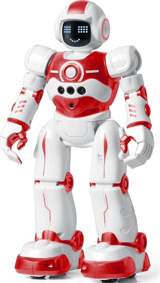 Robot Toys for Kids,Programmable Remote Control Smart Walking Dancing Robot Toy with Gesture & Sensing for Age 4 5 6 7 8 9 10 Year Old Boys for Birthday Present,Red