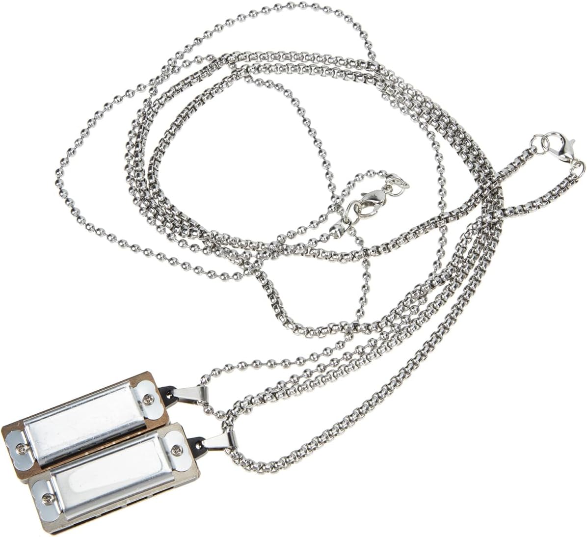 Mini Harmonica Necklace - Adorable Mini Harmonica Necklace Music Party Favor, 6 Pcs Portable Wind Instruments