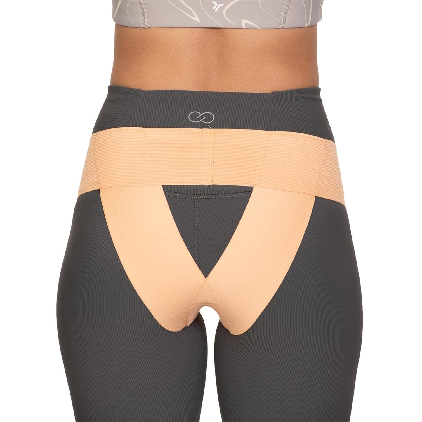 Women's Pelvic Support Belt - Uterus & Bladder Girdle | Postpartum Recovery, Pain Relief | High Waist Beach Sand (Large)