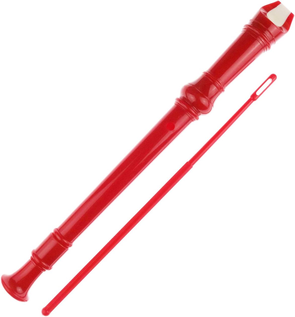 9 Pack German Style 8 Hole-3 Piece Descant Soprano Recorders with Cleaning Rod, Black Storage Bag, ABS Material (9 Colors)