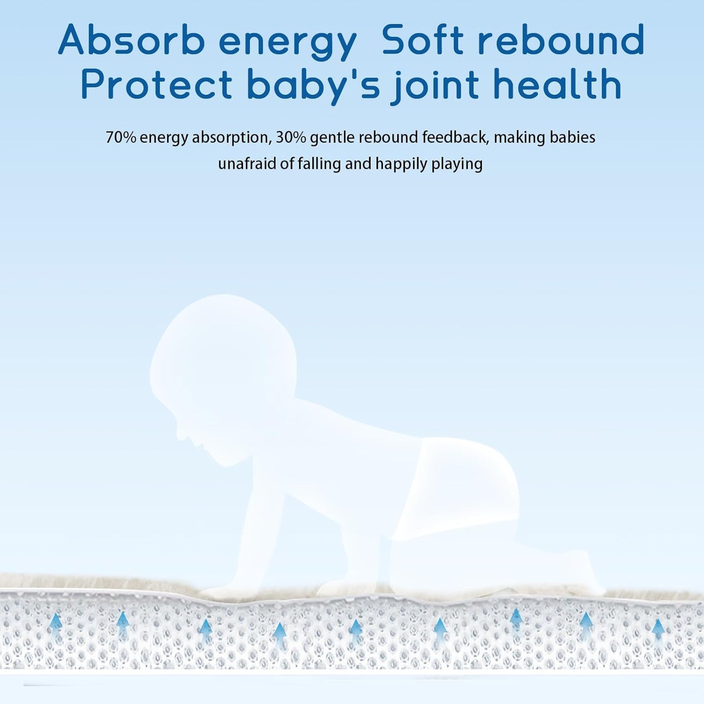 Baby Play Mat for Floor Tummy Time Mat Nursery Rug Muscle Mat Area Rug Playroom Rug Tatami Mat Memory Foam 1.3" Thick Beige Crawling Mat for Babies,Toddlers, Infants, Kids,Floor Mat