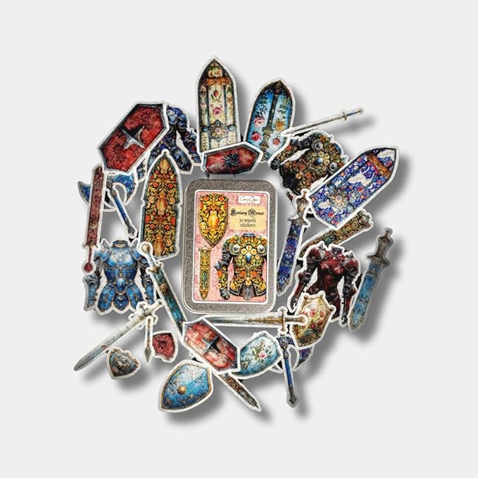 Fantasy Armor Sticker Tin 30 Stickers