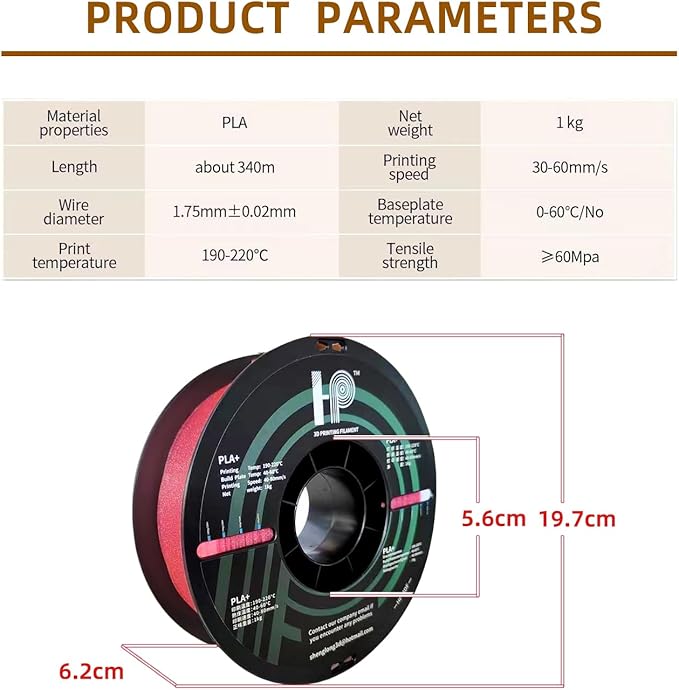 Glitter PLA Filament, Twinkling 3D Printer Filament, PLA Filament 1.75mm Dimensional Accuracy +/- 0.02mm, 1KG Spool (2.2 lbs), Fit Most FDM Printer (Glitter Pink)