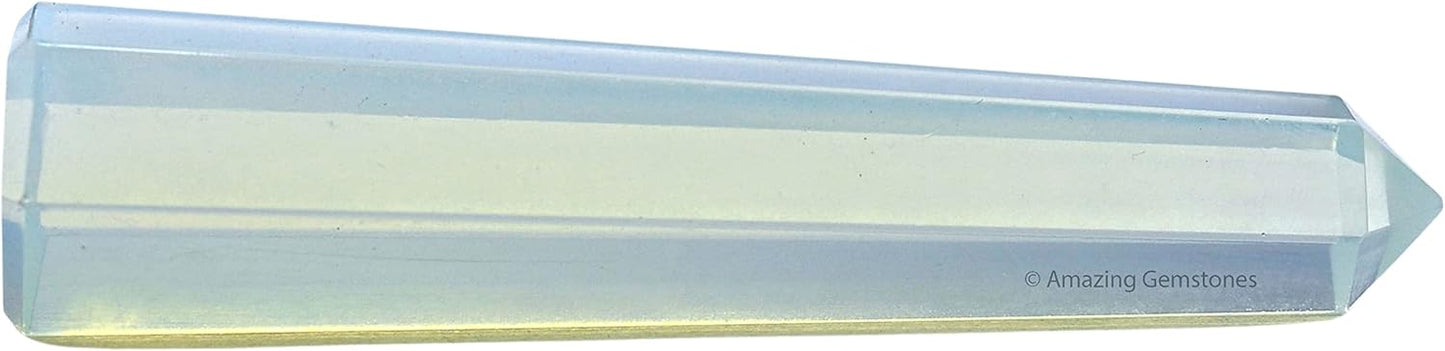 Amazing Gemstone Opalite Crystal Towers ~ Natural Healing Crystal Point Obelisk for Reiki Healing and Crystal Grid (3- Inch)