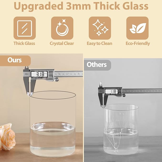 2Pcs Glass Cylinder Vases for Centerpieces, 6" x 4.7" Wide Mouth Flower Vase Hurricane Glass Candle Holders, Clear Vases Bulk with 2 Floral Tapes for Floating Candles Wedding Party Home Decor