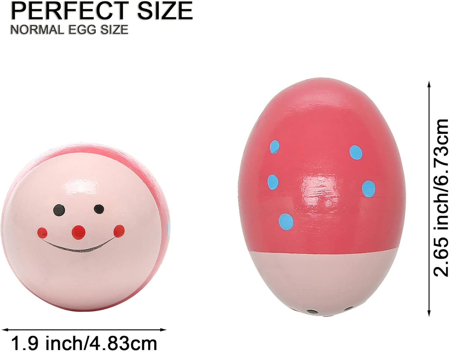 12Pcs Wooden Egg Shakers Hand Musical Maracas Percussion Instruments