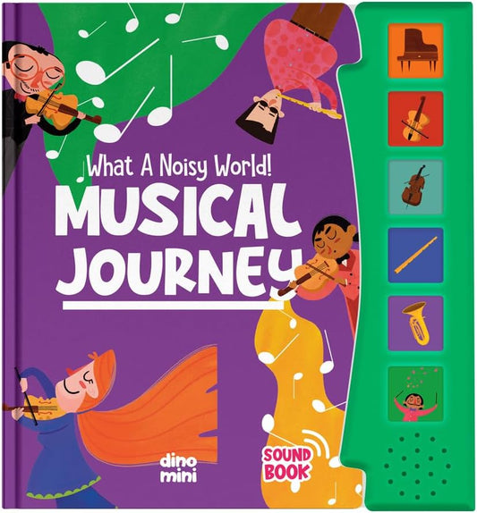 What A Noisy World - Musical Journey - Auditory Interactive Toys - Sound Books for Toddlers - Musical Book for Toddlers with 6 Different Sounds - Screen-Free Birthday Gifts