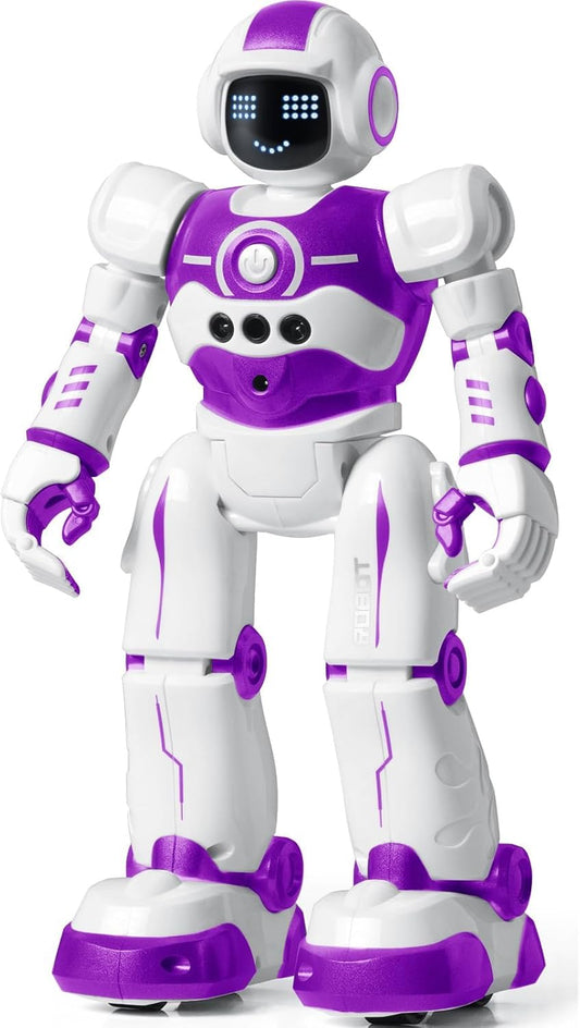 Robot Toys for Kids,Programmable Remote Control Smart Walking Dancing Robot Toy with Gesture & Sensing for Age 4 5 6 7 8 9 10 Year Old Boys for Birthday Present,Purple