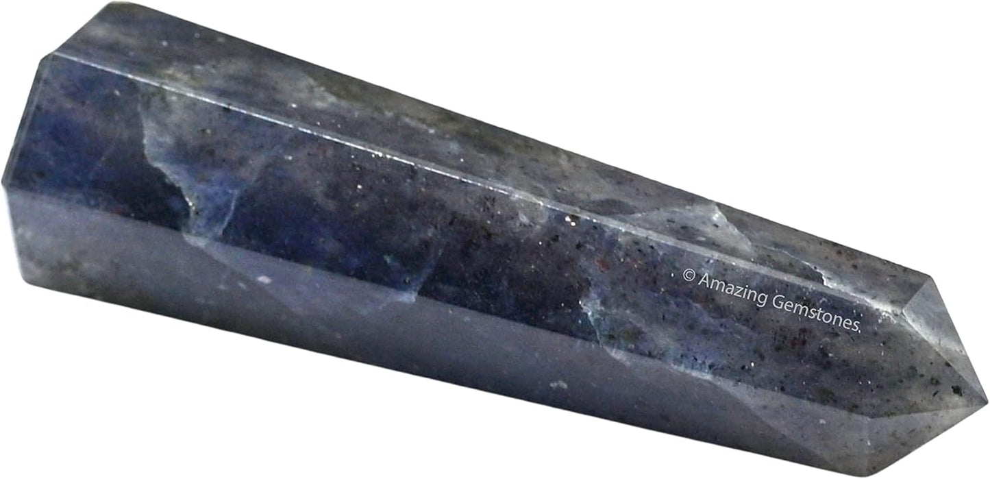 Amazing Gemstone Iolite Crystal Towers - Natural Healing Crystal Point Obelisk for Reiki Healing and Crystal Grid (2 Inch to 3 Inch)