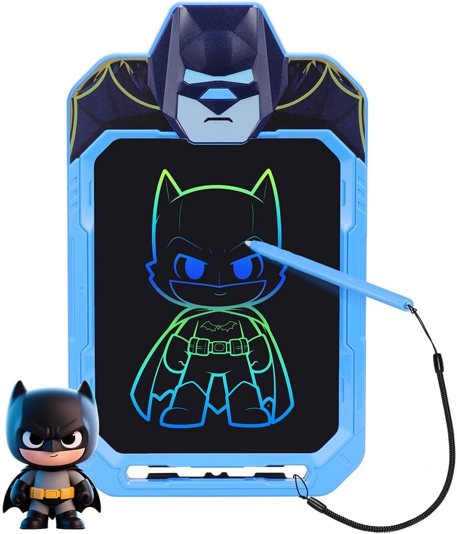 LCD Writing Tablet for Kids 10 Inch Bat Hero for Toddler 2 3 4 5 6 - Paint, Doodle Board, Drawing Pad - Travel Toys, Road Trip Car Activities, Birthday Christmas Gift Boys & Man