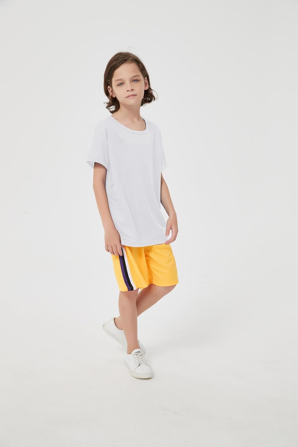 6-Pack Boys Athletic T-Shirts Quick Dry Short-Sleeve Tops Youth Moisture Wicking Running Sports T-Shirts（4-18 Years）